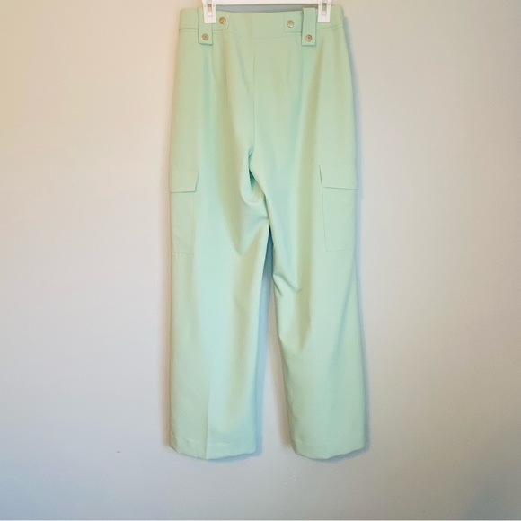 White House Black Market Light Green Wide Leg Pants - Picture 2 of 10
